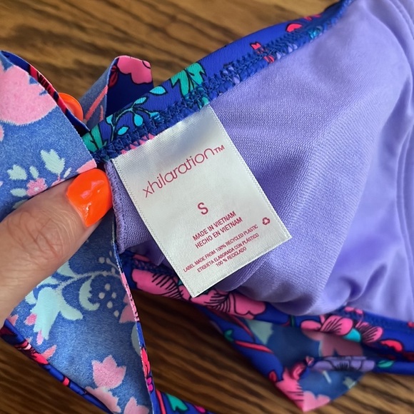 “Xhiliration Floral bikini top size small” - Picture 3 of 3